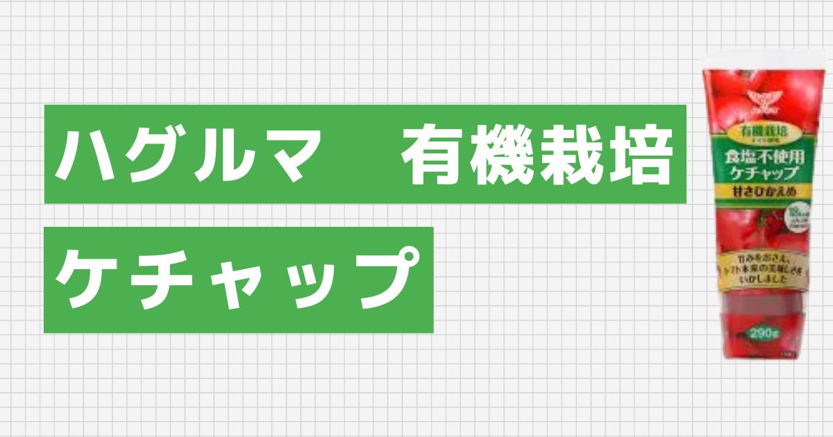 ハグルマ 有機栽培トマト使用食塩不使用ケチャップ